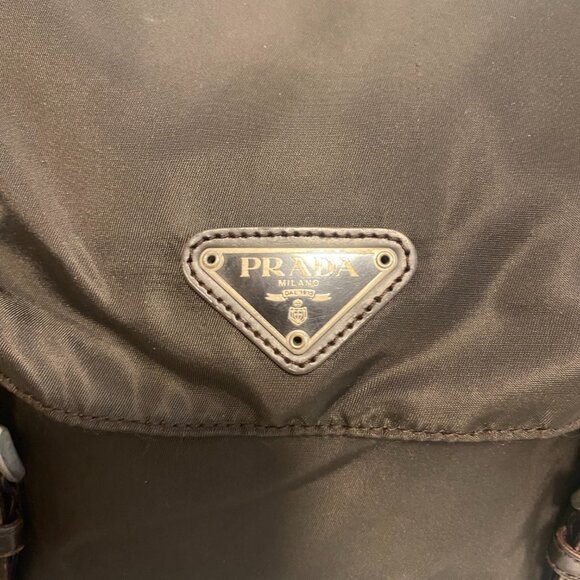 Authentic Preowned Unisex Prada Brown Nylon Messenger Bag - Picture 7 of 16